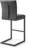 Barkruk Texas set van 2 - 48x55x112 - Donker grijs - Yachtleder/metaal