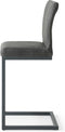 Barkruk Texas set van 2 - 48x55x112 - Donker grijs - Yachtleder/metaal