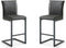 Barkruk Texas set van 2 - 48x55x112 - Donker grijs - Yachtleder/metaal