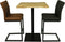 Barkruk Texas set van 2 - 48x55x112 - Donker grijs - Yachtleder/metaal