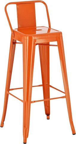 Barkruk Vinstra met rugleuning, Rood