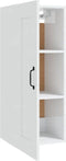 vidaXL - Hangkast - 35x34x90 - cm - bewerkt - hout - hoogglans - wit