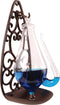 Barometer/donderglas met gietijzer houder