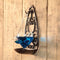 Barometer/donderglas met gietijzer houder