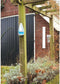 Barometer/donderglas met gietijzer houder