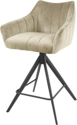 Barstoel Cinema Draaibaar Velvet - Champagne | Meubelplaats (set van 2)