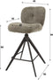 Barstoel comfort draaibaar - Boucle taupe (set van 2)