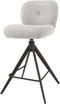 Barstoel comfort draaibaar - Boucle zilverkleurig (set van 2)