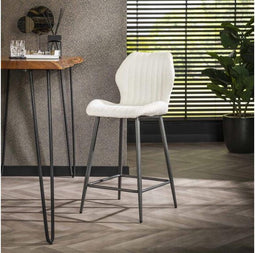 Barstoel Cyprus Boucle - Wit | Meubelplaats (set van 2)