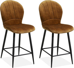 Barstoel Fast - Cognac (set van 2 stoelen)