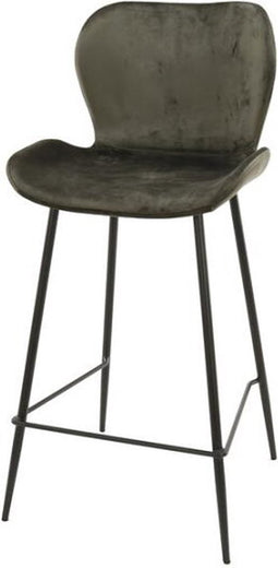Barstoel Justin Velvet - Antraciet | Meubelplaats (set van 2)