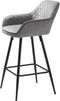 Barstoel Milton velvet - Grijs