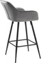 Barstoel Milton velvet - Grijs