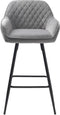 Barstoel Milton velvet - Grijs