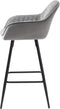 Barstoel Milton velvet - Grijs