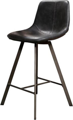 Barstoel ziggy plat frame - zwart (set van 4)