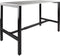 Bartafel Althena breed 120CM diep 80CM bladkleur Wit framekleur Wit (RAL9010)