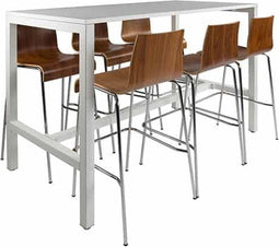 Bartafel Althena breed 140CM diep 80CM bladkleur Lichtgrijs framekleur Zwart (RAL9005)