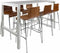 Bartafel Althena breed 140CM diep 80CM bladkleur Lichtgrijs framekleur Zwart (RAL9005)