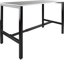 Bartafel Althena breed 180CM diep 80CM bladkleur Ahorn framekleur Zwart (RAL9005)