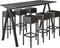 Bartafel Victory breed 120CM kleur frame Wit (RAL9010) kleur blad Lichtgrijs