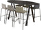 Bartafel Victory Ellips hoog 220x110 cm frame Zwart (RAL9005) blad Robson Eiken