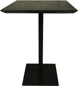 Bartafel Zurich Swiss edge - 75x75x105 - Zwart - Acaciahout/metaal