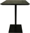 Bartafel Zurich Swiss edge - 75x75x105 - Zwart - Acaciahout/metaal