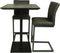 Bartafel Zurich Swiss edge - 75x75x105 - Zwart - Acaciahout/metaal