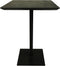 Bartafel Zurich Swiss edge - 75x75x105 - Zwart - Acaciahout/metaal
