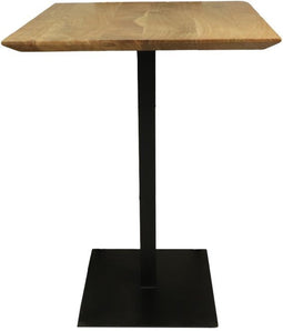 Bartafel Zurich Swiss edge - 75x75x106 - Naturel/zwart - Acaciahout/metaal