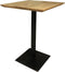 Bartafel Zurich Swiss edge - 75x75x106 - Naturel/zwart - Acaciahout/metaal