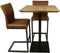 Bartafel Zurich Swiss edge - 75x75x106 - Naturel/zwart - Acaciahout/metaal