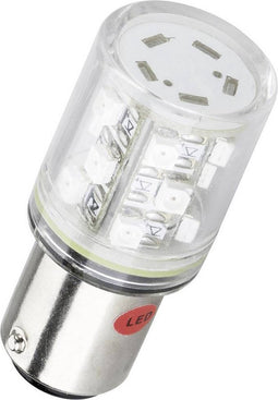 Barthelme 52190211 LED-lamp Rood BA15d 24 V/DC, 24 V/AC 18 lm