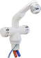 Barwig 4100-235 2-greeps mengkraan Slangaansluiting 10 mm Wit, Chroom
