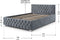 Juskys Nizza - Gestoffeerd Bed - LED Verlichting Bedlade - 120 x 200 cm - Grijs