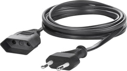 Basetech BT-1898918 Stroom Verlengkabel Zwart 5.00 m