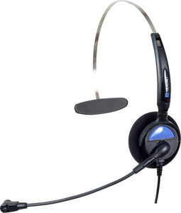 Basetech KJ-97 On Ear headset Telefoon Kabel Mono Zwart