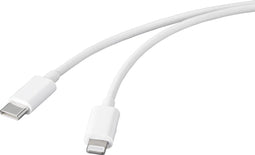 Basetech USB-kabel USB 2.0 USB-C stekker, Apple Lightning stekker 2.00 m Wit BT-2347612
