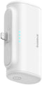 Baseus 5.000 mAh Powerbank Wit | Opvouwbare Apple Lightning Connector | Met USB-C Poort | Compact & Fast Charge Power Delivery | 20W |