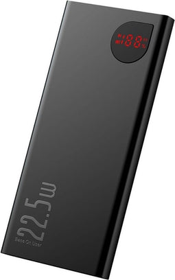 Baseus Adaman 10.000 mAh Powerbank Zwart | Compact | Power Delivery | Fast Charge | Digitale Display | 22.5W USB & USB-C | Geschikt voor Samsung, iPhone en andere smartphones