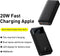 Baseus Bipow 20.000 mAh Powerbank Zwart | met PD Fast Charge & Digitale Display | 20W USB-C & USB-A | Geschikt voor Samsung, iPhone en smartphones