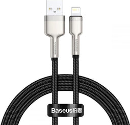 Baseus Cafule Series USB-A naar Lightning Kabel 1 Meter Metaal Zwart