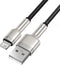 Baseus Cafule Series USB-A naar Lightning Kabel 1 Meter Metaal Zwart