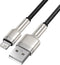Baseus Cafule Series USB-A naar Lightning Kabel 1 Meter Metaal Zwart