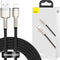 Baseus Cafule Series USB-A naar Lightning Kabel 1 Meter Metaal Zwart