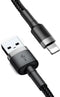 Baseus Cafule USB-A naar Apple Lightning Kabel 2.4A 1M Grijs/Zwart