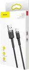 Baseus Cafule USB-A naar Apple Lightning Kabel 2.4A 1M Grijs/Zwart