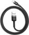Baseus Cafule USB-A naar Apple Lightning Kabel 2.4A 1M Grijs/Zwart