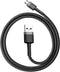 Baseus CAMKLF-AG1 USB-kabel 0,5 m USB A Micro-USB B Zwart